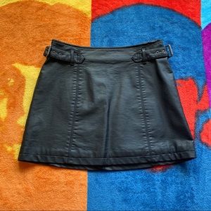 Free people leather skirt
